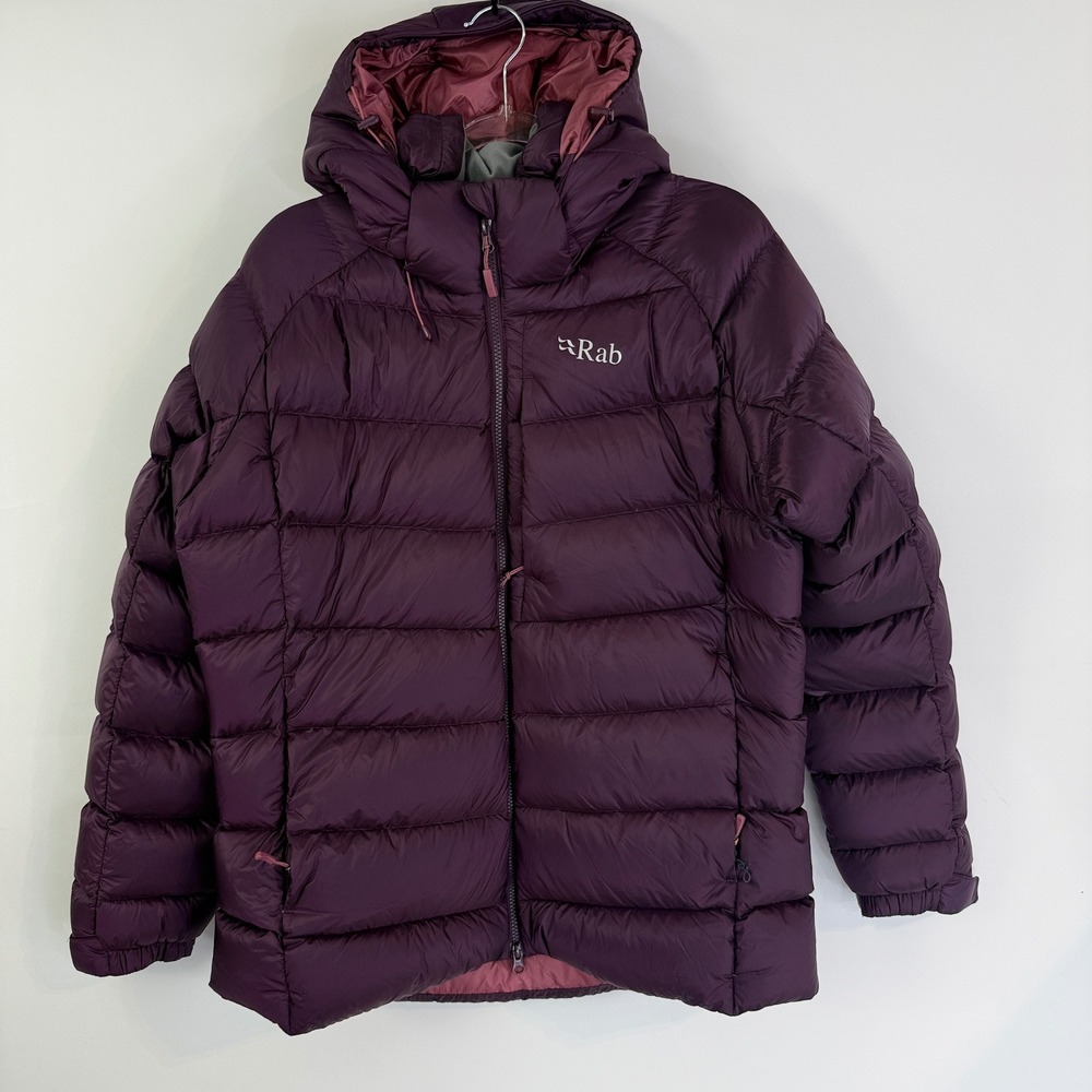 Rab Axion Pro Jacket Women XL Purple Puffer Down Pertex Quantum QDE-65